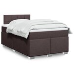 vidaXL Sommier à lattes de lit avec matelas Marron foncé 120x200 cm