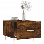 vidaXL Table basse Chêne fumé 50x50x40 cm Bois d'ingénierie