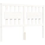 vidaXL Cadre de lit sans matelas blanc 140x190 cm bois de pin massif
