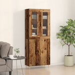 vidaXL Buffet en bois ancien 69.5x34x180 cm en bois reconstitué