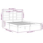 vidaXL Cadre de lit sans matelas blanc bois massif 120x200 cm