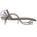 vidaXL Chaises longues lot de 2 avec coussins beige résine tressée