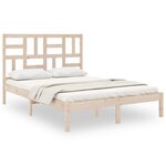 vidaXL Cadre de lit sans matelas bois massif 135x190 cm