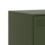 vidaXL Meubles TV 2 Pièces vert olive 67x39x44 cm acier