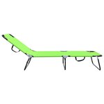 vidaXL Chaise longue pliante portable verte 600D en tissu Oxford