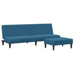 vidaXL Ensemble de canapés 2 Pièces bleu velours