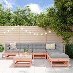 vidaXL Salon de jardin 7 Pièces avec coussins bois massif douglas
