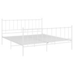 vidaXL Cadre de lit sans matelas blanc métal 140x200 cm