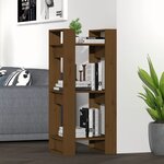 vidaXL Bibliothèque/Cloison Marron miel 41x35x91 cm Bois massif