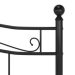 vidaXL Cadre de lit Noir Métal 200x200 cm