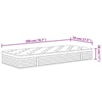 vidaXL Matelas à ressorts ensachés moyen 70x200 cm