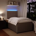 vidaXL Sommier à lattes de lit et matelas Gris clair 120x200cm Velours