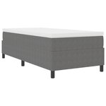 lit à ressort vidaXL gris clair simple en tissu velours côtelé
