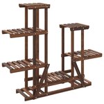 vidaXL Support à fleurs 95x25x96 cm bois massif de sapin