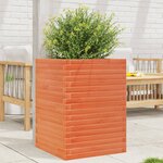 vidaXL Jardinière cire marron 50x50x68 5 cm bois de pin massif