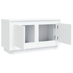 vidaXL Meuble TV blanc 80x35x45 cm bois d'ingénierie