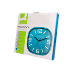 Q-connect horloge murale - Plastique - Diamètre 30 cm - Bleu