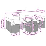 vidaXL Ensemble de canapé de jardin de 8 pièces avec coussins gris en poly rotin
