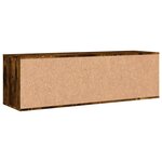 vidaXL Meuble TV chêne fumé 120x34x37 cm bois d'ingénierie