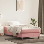 vidaXL Cadre de lit Rose 100x200 cm Velours