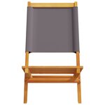 vidaXL Chaises de jardin pliantes lot de 4 tissu et bois massif