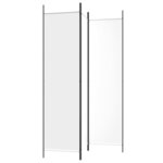 vidaXL Cloison de séparation 3 panneaux Blanc 150x200 cm Tissu