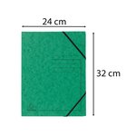 Chemise À Élastique Sans Rabats Carte Lustrée 355gm2 - A4 - Vert - X 25 - Exacompta