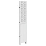 vidaXL Cloison de séparation 5 panneaux blanc bois de paulownia massif