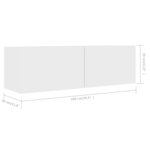 vidaXL Ensemble de meubles TV 8 Pièces Blanc Bois d'ingénierie