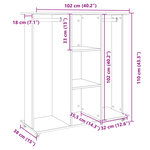 vidaXL Garde-robe avec roues blanc 102x38x110 cm bois d'ingénierie