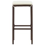 vidaXL Ensemble de bar de jardin 3 Pièces marron bois massif acacia rotin