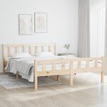 vidaXL Cadre de lit sans matelas bois massif