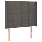vidaXL Sommier à lattes de lit et matelas et LED Gris foncé 80x200cm