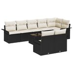 Ensemble de Canapés de Jardin vidaXL 8 Pièces avec Coussins Rattan Synthétique Brun