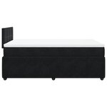 vidaXL Sommier à lattes de lit avec matelas Noir 120x200 cm Velours