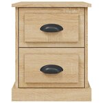 vidaXL Tables de chevet 2Pièces chêne sonoma 39x39x47 5cm bois ingénierie