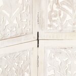 vidaXL Cloison de séparation 5 panneaux Blanc 200x165 cm Bois manguier