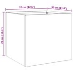 vidaXL Jardinières 2 Pièces argenté 32x30x29 cm acier inoxydable