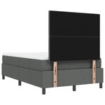 vidaXL Lit Box Spring avec Matelas & Banc Gris Foncé 120x190 cm Tissu