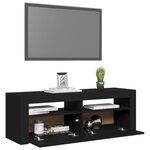 vidaXL Meuble TV avec lumières LED noir 120x35x40 cm