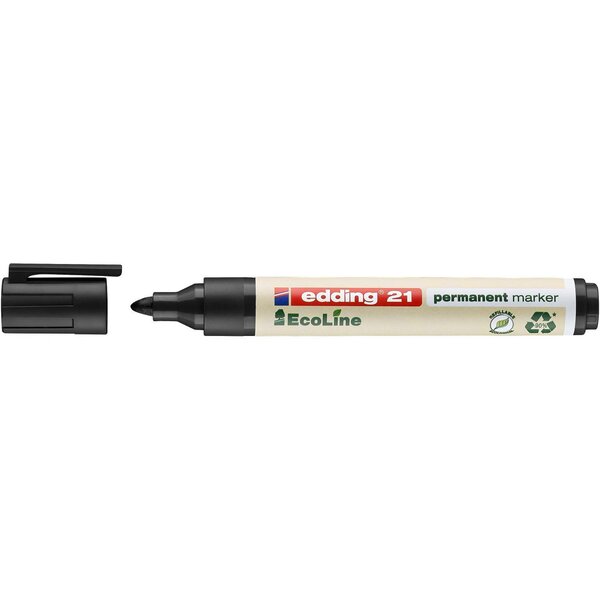 Marqueur Permanent 21 Ecoline Noir Pointe 1 5-3 mm x 8 EDDING