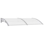 vidaXL Auvent de porte Gris 200 x 100 cm PC
