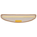vidaXL Tapis d'escalier 15 Pièces beige 56x17x3 cm