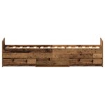 vidaXL Lit sans Matelas Bois Vieilli 75x190 cm Bois d'ingénierie