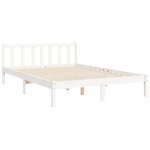 vidaXL Cadre de lit sans matelas blanc bois de pin massif