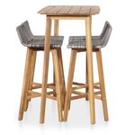 vidaXL Ensemble à manger d'extérieur 5 Pièces Bois d'acacia solide