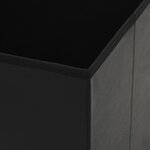 vidaXL Tabouret de rangement pliable Noir Similicuir