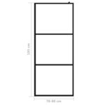 vidaXL Paroi de douche à l'italienne à verre ESG Noir 80x195 cm