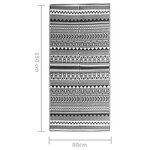 vidaXL Tapis d'extérieur Noir 80x150 cm PP