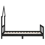 vidaXL Cadre de lit pour enfant noir 80x160 cm bois de pin massif
